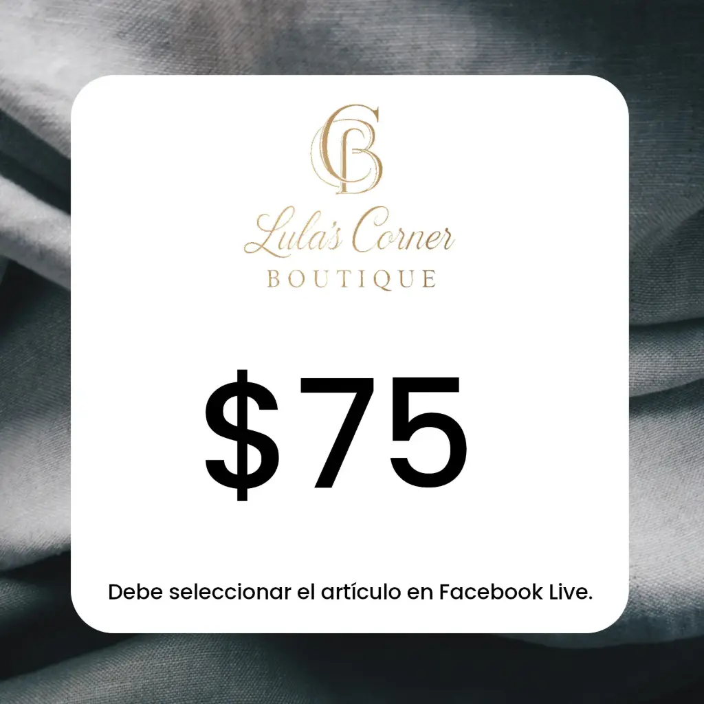 Facebook Live - $75