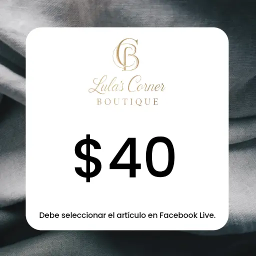 Facebook Live - $40
